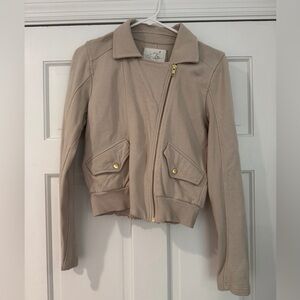 Grey State Bomber Jacket with Gold Accents